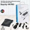 boya by m1 pro micrófono de solapa profesional lavalier con reducción de ruido