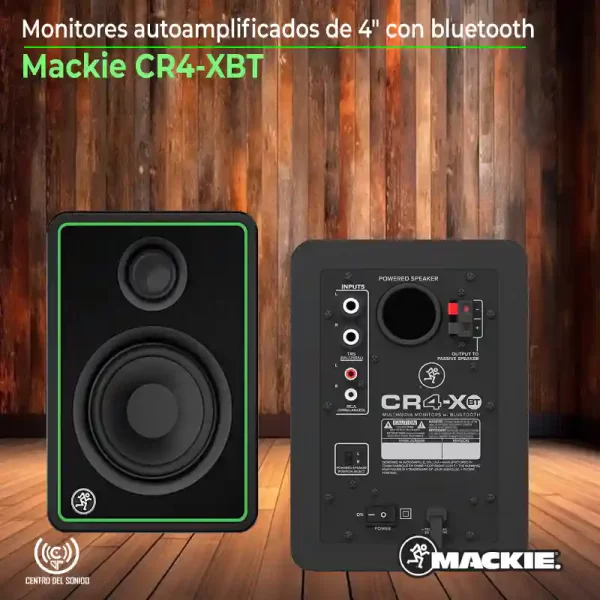 monitores autoamplificados de 4" con bluetooth cr4 xbt