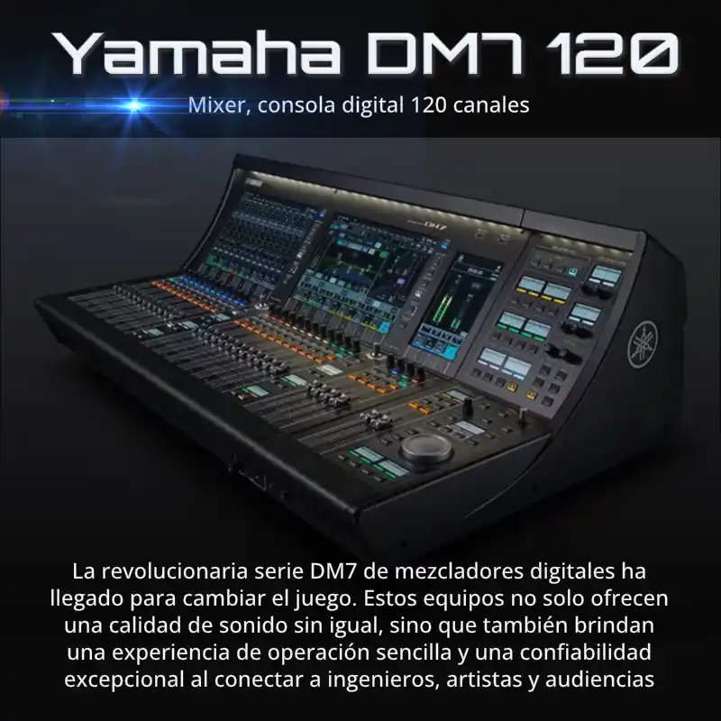 consola de mezcla digital compacta de 72 canales yamaha dm7