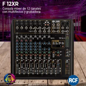 consola mixer de 12 canales con multifectos y grabadora f 12xr