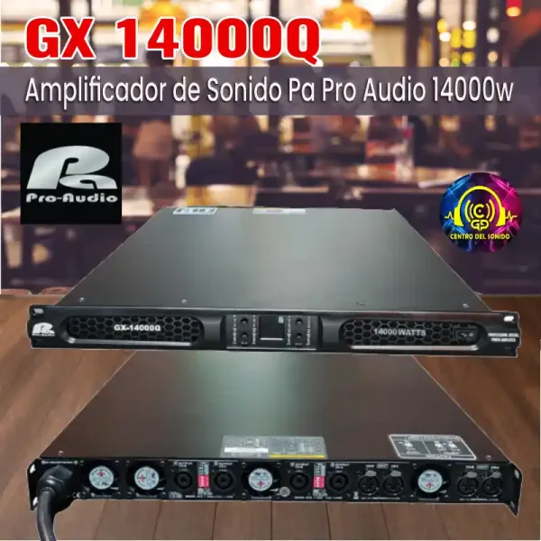 gx 14000q amplificador de sonido pa pro audio 14000w