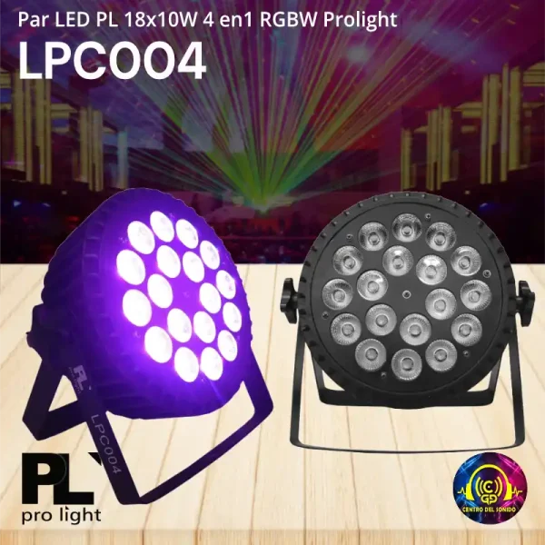 lpc004 par led pl 18x10w 4 en1 rgbw prolight