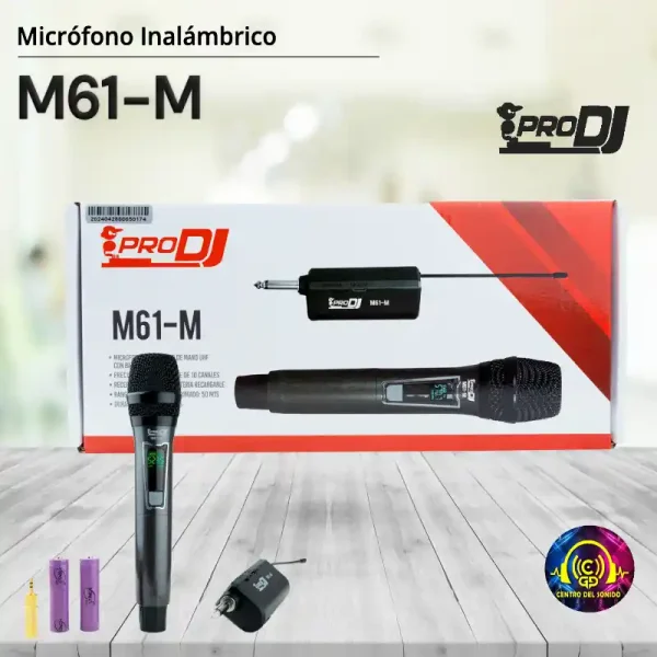 micrófono inalámbrico m61 m de pro dj