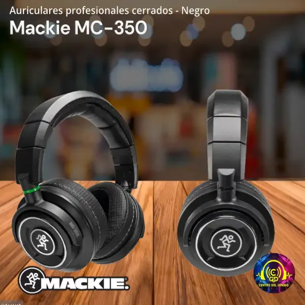 mackie mc 350 auriculares profesionales cerrados negro