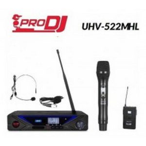 microfono inalambrico uhv 522mhl mano diadema o solapa prodj