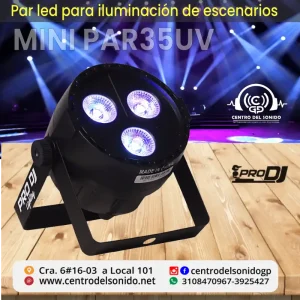 par led para iluminación de escenarios mini par35uv