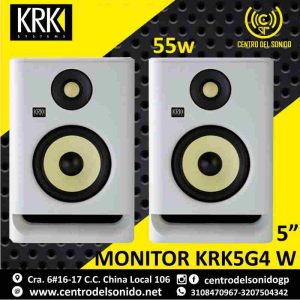 juego monitor estudio rokit krk 5g4 (blanco)