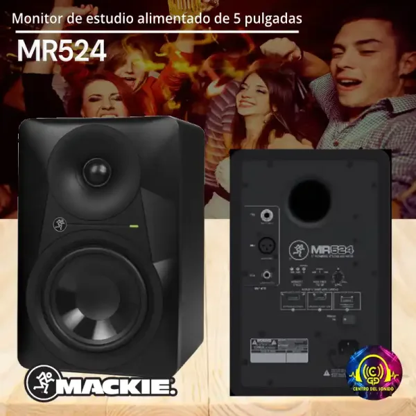 mackie mr524 monitor de estudio alimentado de 5 pulgadas