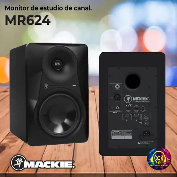 mackie mr624 monitor de estudio de canal.