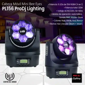 cabeza móvil mini bee eyes pl156 prodj lighting