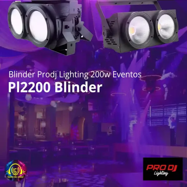 blinder prodj lighting pl2200 blinder 200w eventos