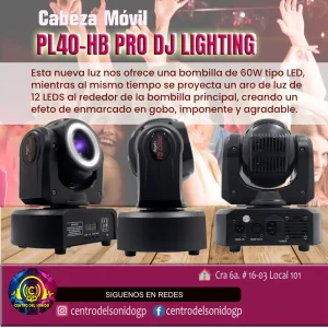 cabeza móvil pl40 hb pro dj lighting