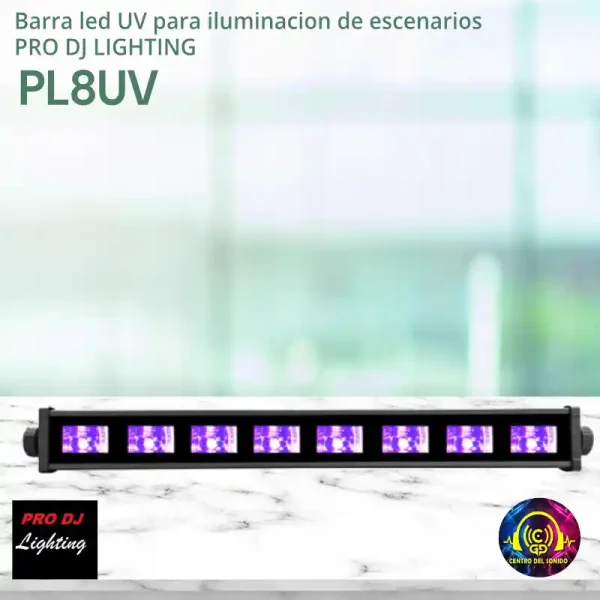 barra led uv para iluminacion de escenarios pl8uv pro dj lighting