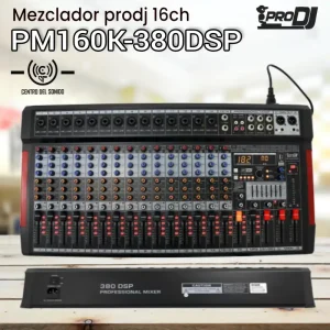 pm160k 99dsp pro dj consola análoga • 16 entradas híbridas (xlr o trs)