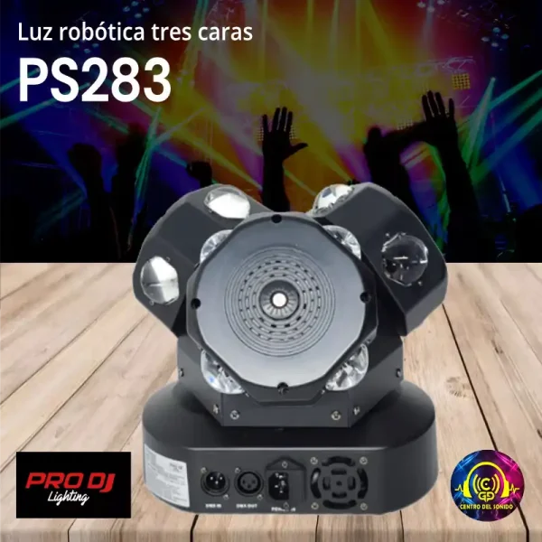 luz robótica tres caras ps283