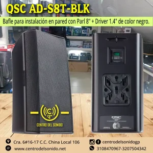 bafle para instalación en pared con parl 8" qsc ad s8t blk