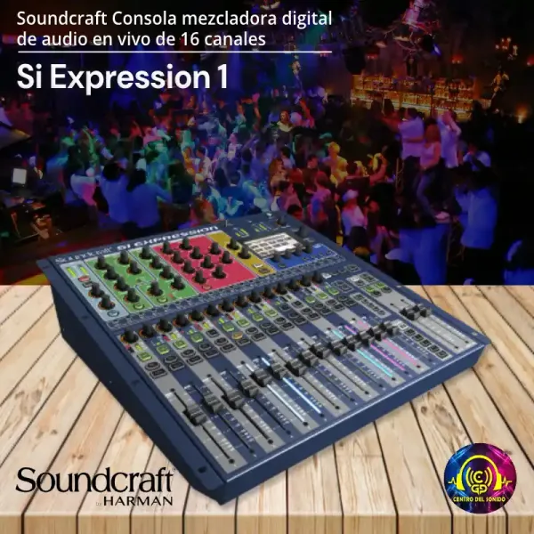 soundcraft consola mezcladora digital de audio en vivo de 16 canales si expression 1