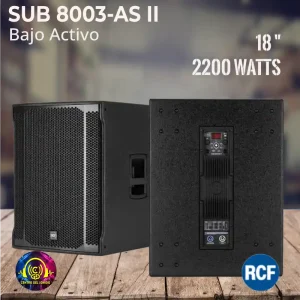 sub 8003 as iibajo activo 18 pulgadas rcf 2200watt rms