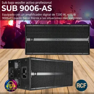 sub bajo woofer activo profesional sub 9006 as