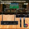 sistema de microfonos de frecuencia variable uhf 1222m pro dj