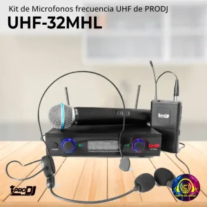 kit de microfonos frecuencia uhf de prodj uhf 32mhl