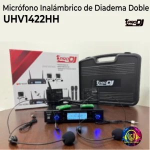 micrófono inalámbrico de diadema doble uhv1422hh