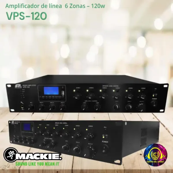 amplificador de línea vps 120 – 6 zonas – 120w