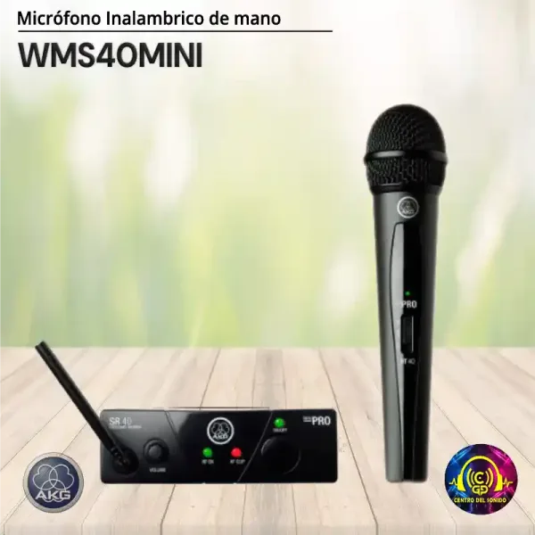 micrófono inalambrico de mano akg wms40mini vocal set