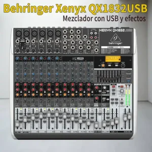 mezclador behringer xenyx qx1832usb con usb y efectos