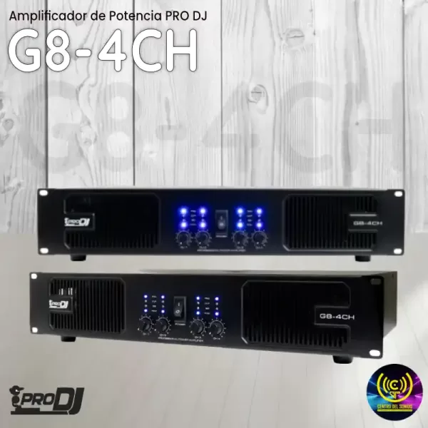 amplificador de potencia g8 4ch de pro dj