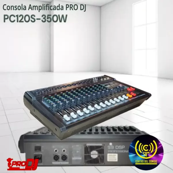 consola amplificada pro dj pc120s 350w