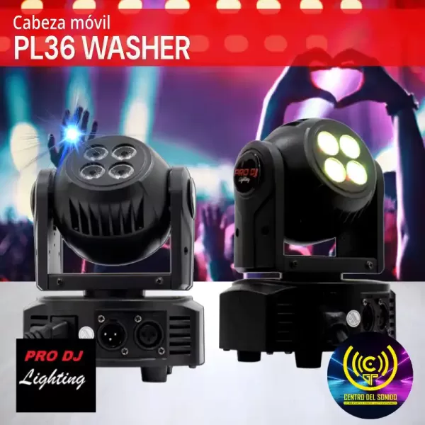 cabeza móvil pl36 washer pro dj lighting