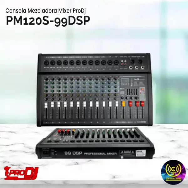 consola mezcladora mixer pm120s 99dsp pro dj