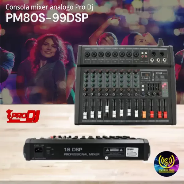 consola mixer analogo pm80s 99dsp pro dj