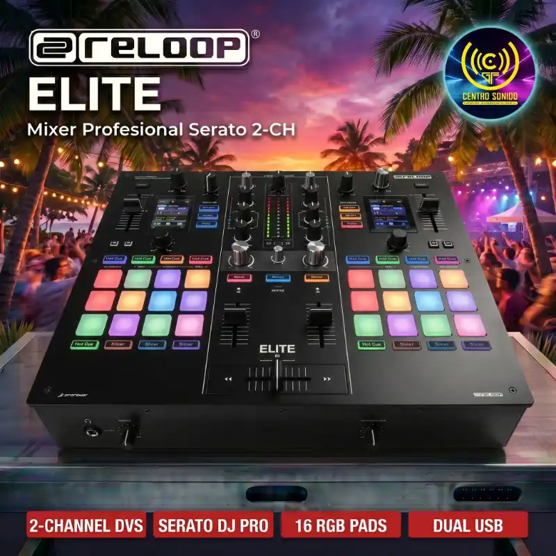 reloop elite mixer profesional serato 2ch