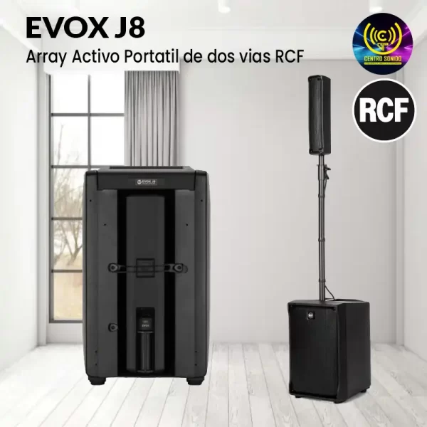 evox j8 array activo portatil de dos vias rcf