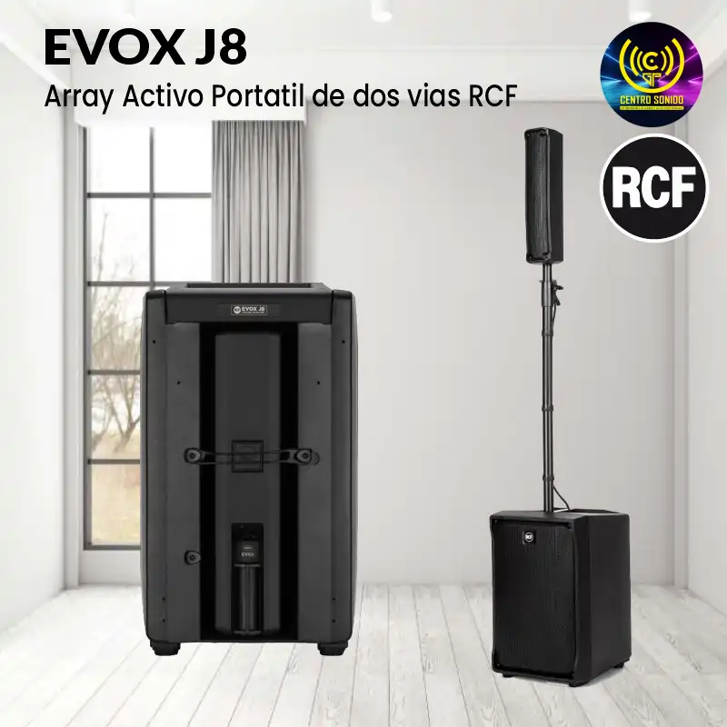 evox j8 array activo portatil de dos vias rcf