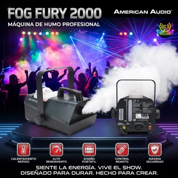 máquina de humo fog fury 2000
