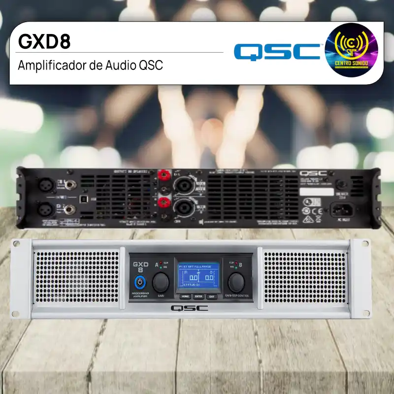 amplificador de audio qsc gxd8