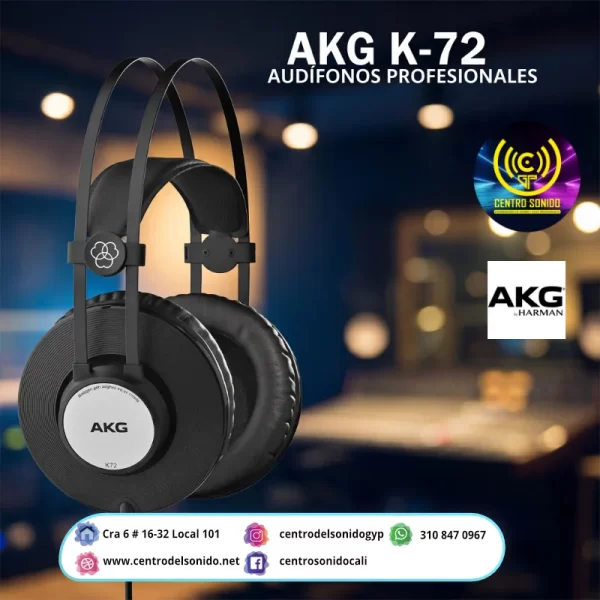 k72 akg audífonos profesionales para estudio de grabación