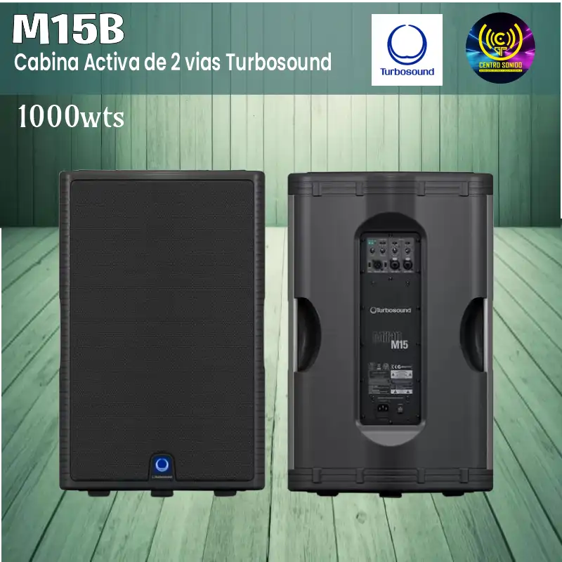 cabina activa m15b 2 vias turbosound 1000watt