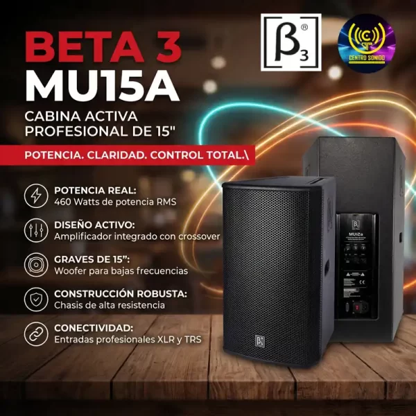 cabina activa 15 "mu15a beta 3 460watt