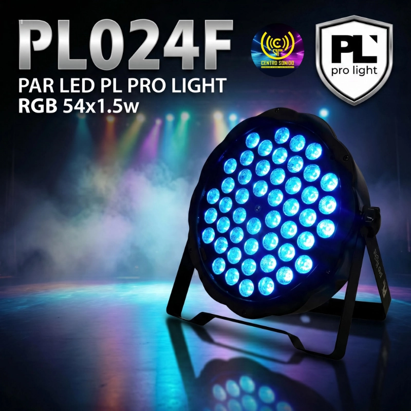 par led pl024f pl pro light rgb 54×1.5w