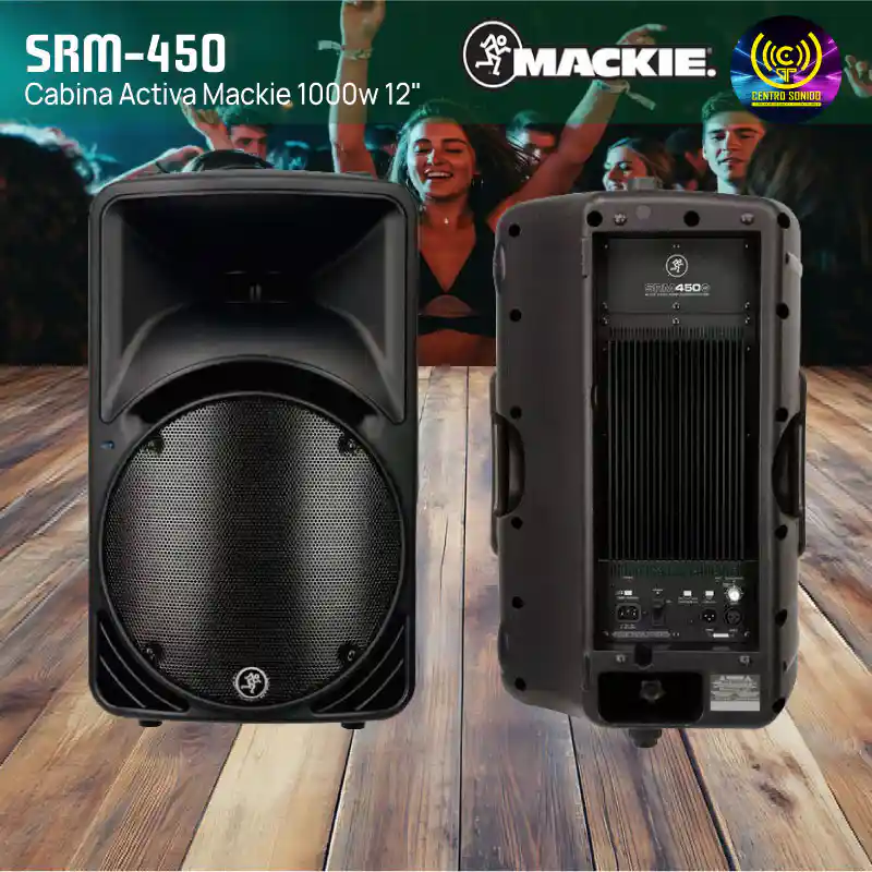 cabina activa srm 450 mackie 1000w 12"