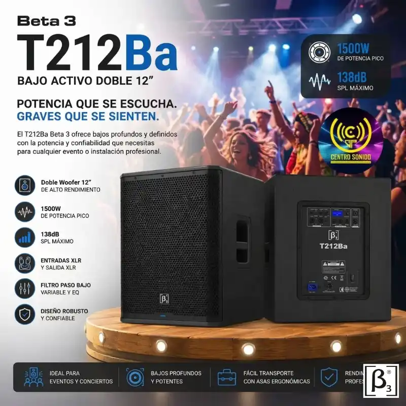 t212ba beta 3 bajo activo doble12"