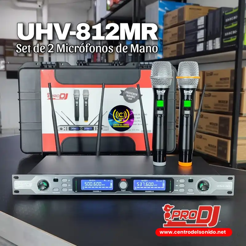 microfono doble de mano uhv812mr