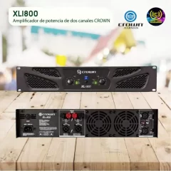 crown xli800 amplificador de potencia de dos canales