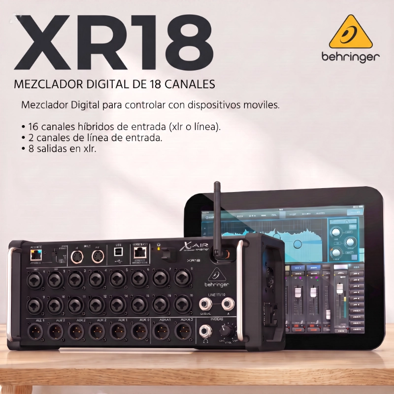 consola digital behinger xr18