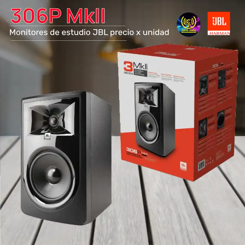 monitores de estudio 306p mkii de jbl precio x unidas