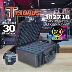 maleta de transporte taurus 382718 para 30 microfonos